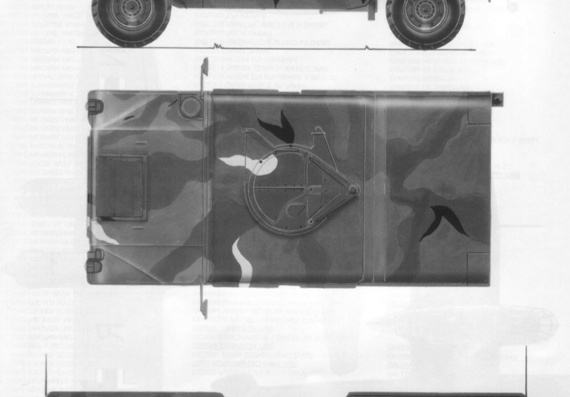 HMMWV M-998 Desert Patrol - drawings (figures) of the car